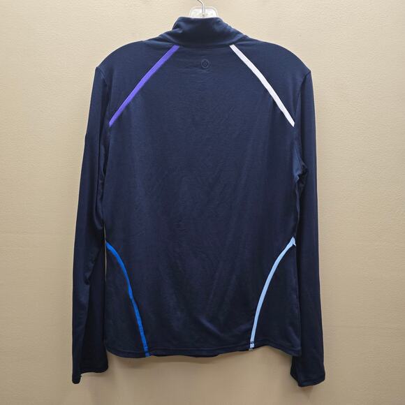 G/Fore Colorblock Luxe Staple Quarter Zip Golf Pullover Shirt Athletic Large - Picture 2 of 5